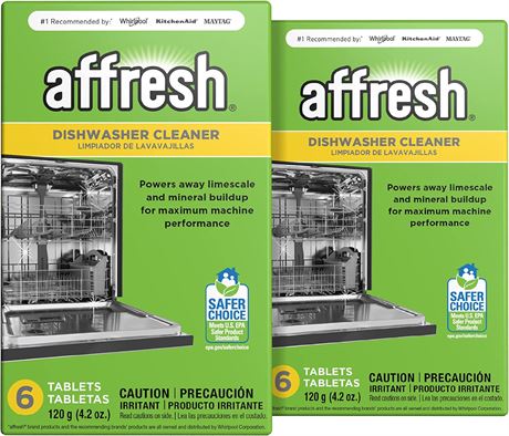 Affresh Dishwasher Cleaner, 6-Count (Pack of 2)