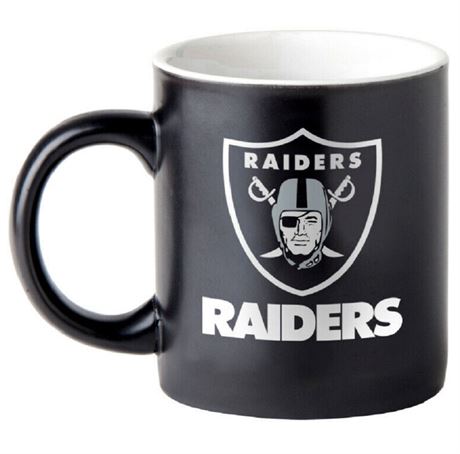 NFL Coffee Cup Las Vegas Raiders Black Jumbo Mug Cup Mug Football (Set of 2)