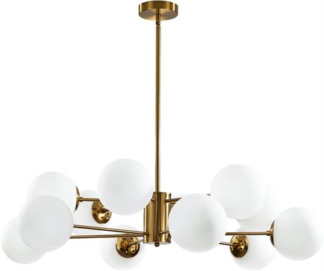 KCO Lighting 12-Light Glass Globe Sputnik Chandelier Light Fixture