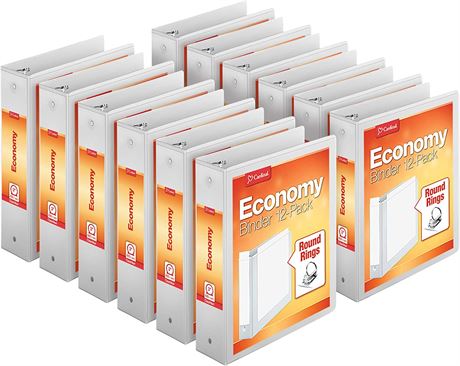 Cardinal Economy 3-Ring Binders, 3", Round Rings