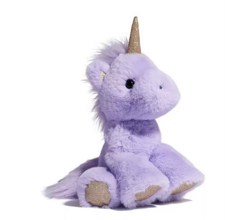 FAO Schwarz 6" Sparklers Baby Unicorn Toy Plush, Lavender Gold, Set of 2