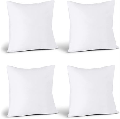 Utopia Bedding Throw Pillows (Set of 4, White), 20 x 20 Inch