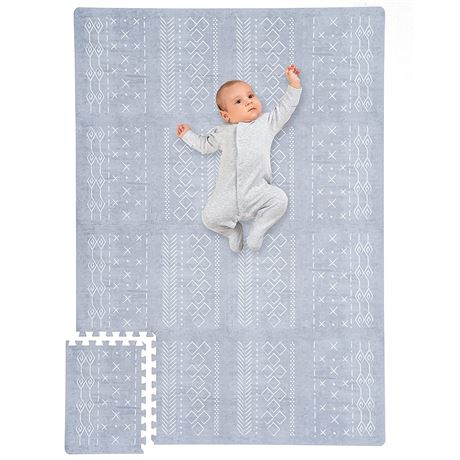 Stylish Baby Play Mat - Soft, Easy to Clean 5.6 x 4 ft. Floor Mat