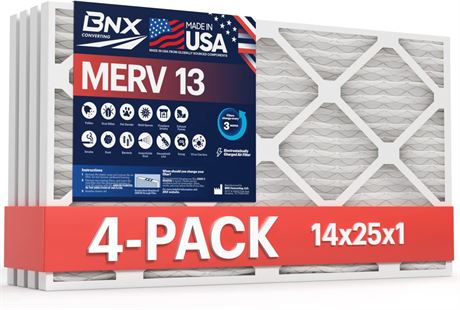 BNX TruFilter 14x25x1 MERV 13