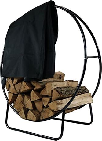 Sunnydaze 40-Inch Powder-Coated Steel Firewood Log Hoop