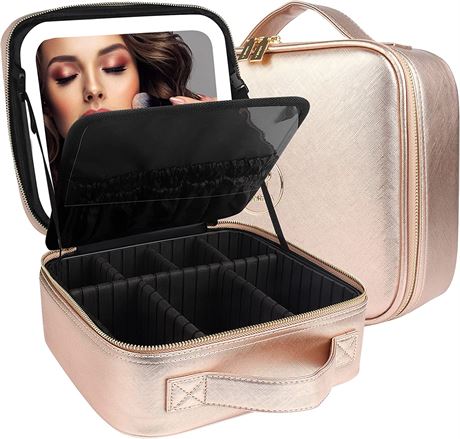 MOMIRA Cosmetics Travel Organizer with Lighted Mirror