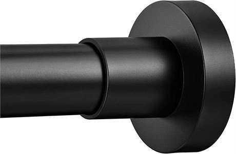 Shower Curtain Rod Tension Non-Slip Spring Tension, 43"-73", Matte Black