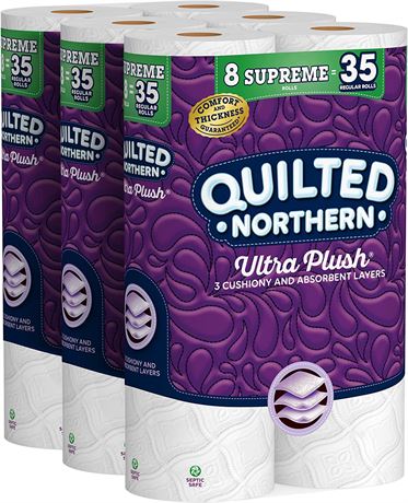 Quilted Northern Ultra Plush Toilet Paper, 24 Supreme Rolls