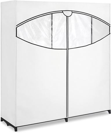 Extra-Wide Clothes Closet, 60 inch with white cover