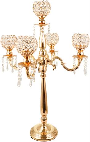 VINCIGANT 5 Arm Crystal Candelabra