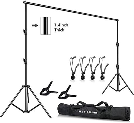 Slow Dophin 12ft (W) x 10ft (H) Adjustable Photography Backdrop with Carry Bag