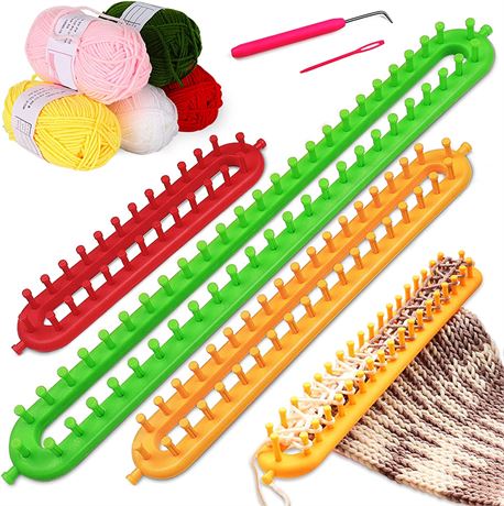 4 pcs Rectangle Knitting Looms, Different Sizes