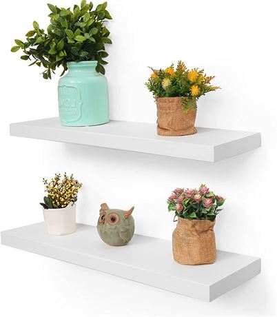 Floating Shelves, White 24 inch Long