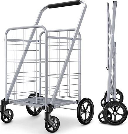 Grocery Utility Flat Folding Shopping Cart