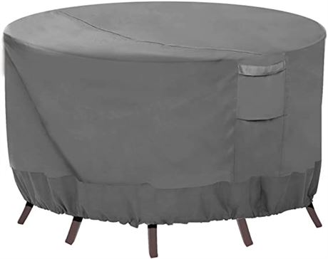 Vailge Round Patio Furniture Cover, Gray