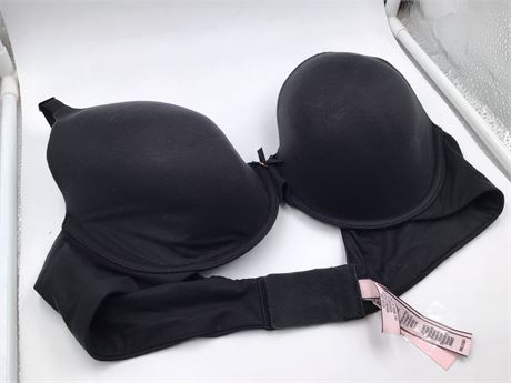 VS Black Solid Colored Bra - Wired - Push-Up - 38C