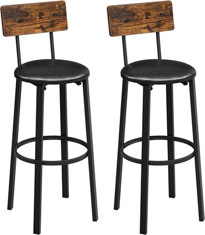 VASAGLE Bar Stools, Set of 2