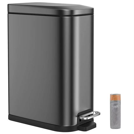 BETHEBEST 15 Liter/4 Gallon Trash Can with Soft Close Lid