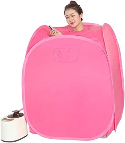 Smartmak Portable Steam Home Sauna Lightweight Tent, Pink/Red