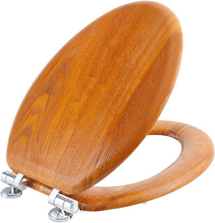 Angel Shield Wood Toilet Seat - Dark Brown (See Photos)