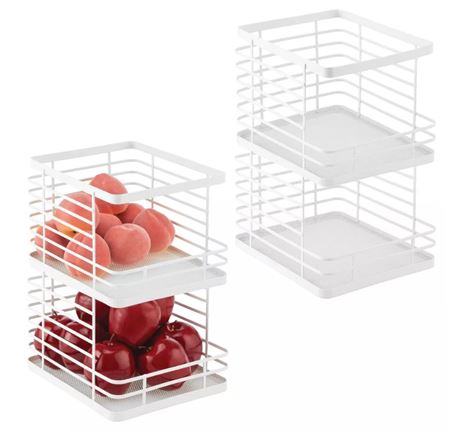 Stackable Food Organizer Storage Basket, Open Front - 4 Pack