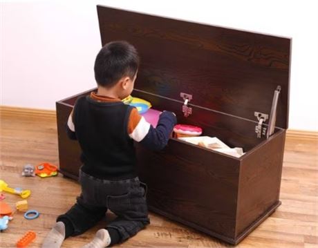 Wooden Storage Organizing Chest Box - Brown