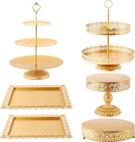 Gold Cake Stands Set