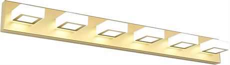 Ralbay LED Modern Gold Vanity Light Fixtures for Bathroom