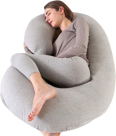 CDEN Pregnancy Pillow, C Shaped (Grey)