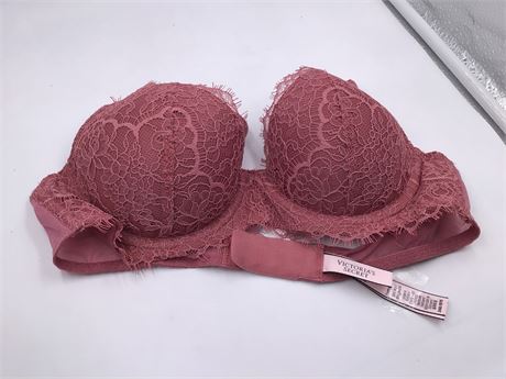 Victoria Secret Persian Color w/Floral Lace Bra - Wired - Push-Up - 34B