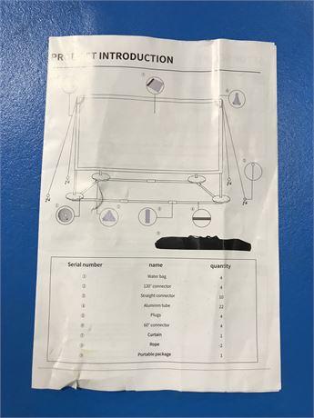 Portable Projector Screen with Stand - Broken Strap on Bag (UNTESTED)