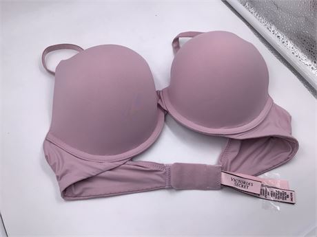 Victoria Secret Flamingo Pink Solid Color Bra - Wired - Push-Up - 34C