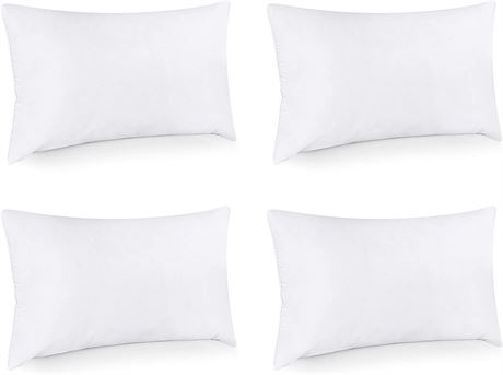 Utopia Bedding Throw Pillows (Set of 4, White), 12 x 20