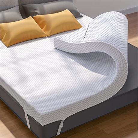 PerleCare 3-Inch Gel Memory Foam Mattress Topper, Twin