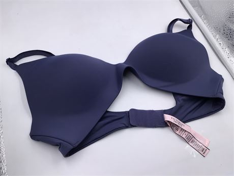 Victoria Secret Anchor Gray Solid Color Bra - Wireless - Non Push-Up - 34C