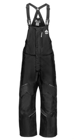 N-FERNO BY ERGODYNE 6472 XL Black Thermal Bib, 300D Oxford Shell