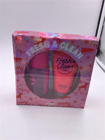 Victoria Secret Fresh & Clean (PINK) Mist & Lotion Gift Set Gift Set