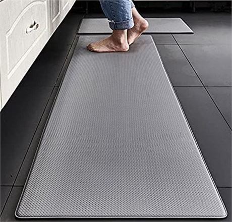 Anti Fatigue Grey Floor Mat, 30" & 60", Set of 2