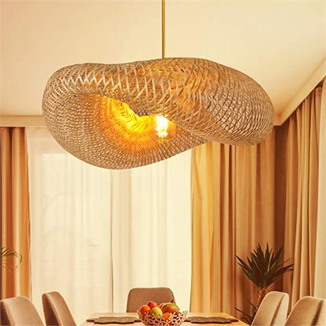 Cosylux Bamboo/Rattan Grass Light Pendant Chandelier