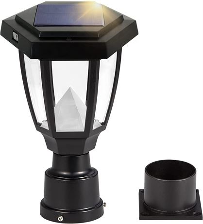 FUDESY LED Outdoor Solar Post Light