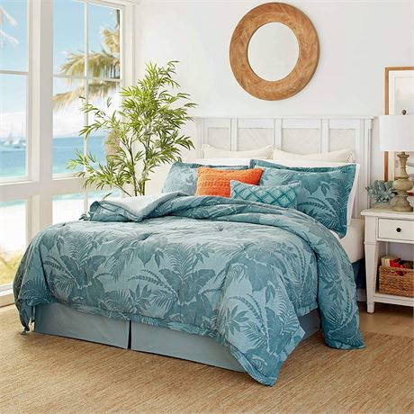 Tommy Bahama Bedding, Matching Shams/Bedskirt (Abalone Blue) Size Unknown