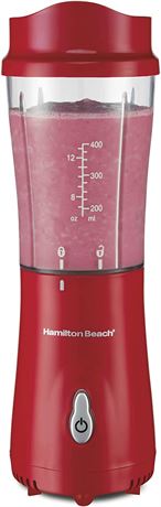 Hamilton Beach Shakes and Smoothies with BPA-Free Personal Blender, 14 oz, Red