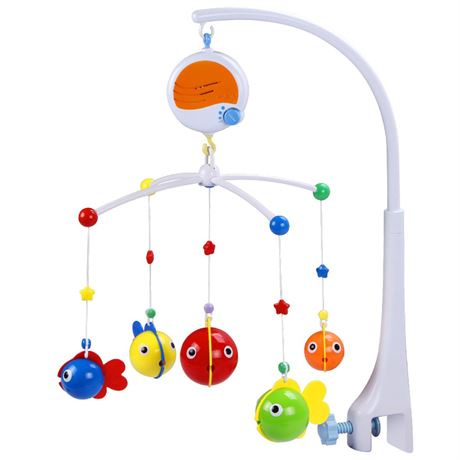 Fisca Baby Musical Crib Mobile, Infant Bed Decoration