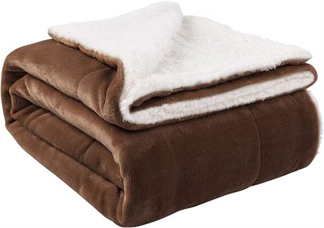 Sherpa Blanket Twin Thick Warm Blanket for Winter Bed Super Soft Fuzzy