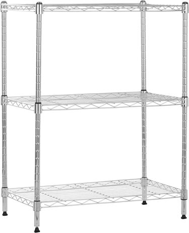 Amazon Basics 3-Shelf Adjustable, Heavy Duty Storage Shelving Unit