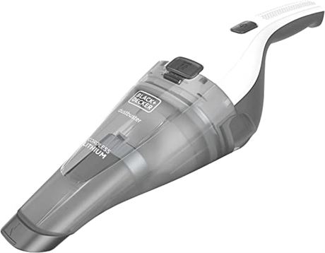 Black+Decker Dustbuster QuickClean Cordless Handheld Vacuum, White