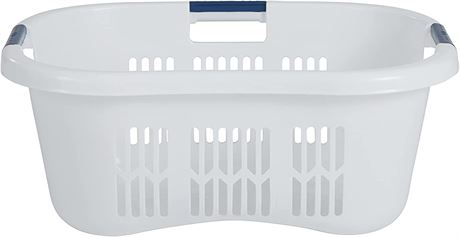 Rubbermaid Laundry Basket, XL Hip-Hugger Basket, 2.1-Bushel, White