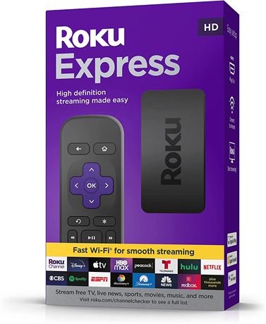 Roku Express HD Streaming Device with Remote (Fully Functional)