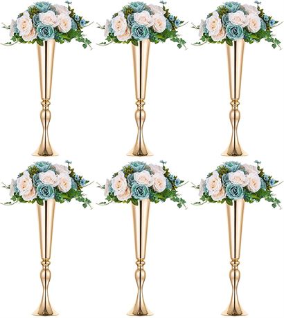 6 Pcs 21.9" Height Versatile Metal Wedding Centerpieces Vase