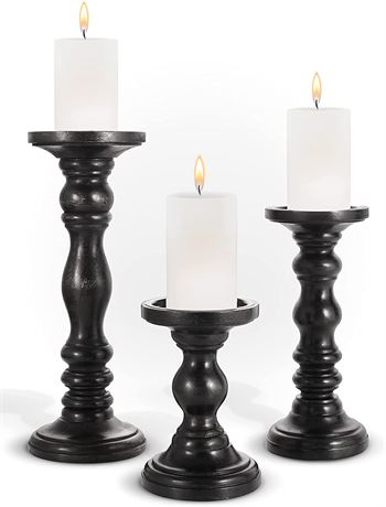 Large Candle Holders for Pillar Candles set of 3